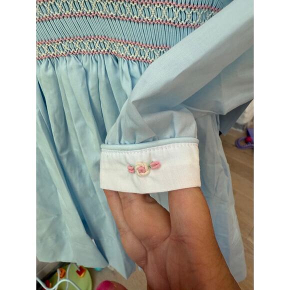 Remember Nguyen Girls Blue Georgia Dress Size 2T - Picture 3 of 6